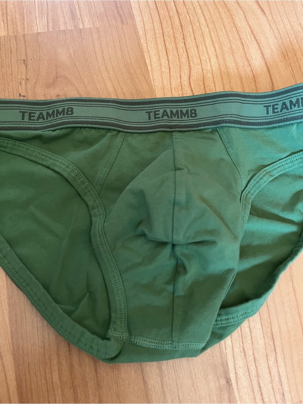 Teamm8 Green Men's Briefs with TEAMM8 Waistband